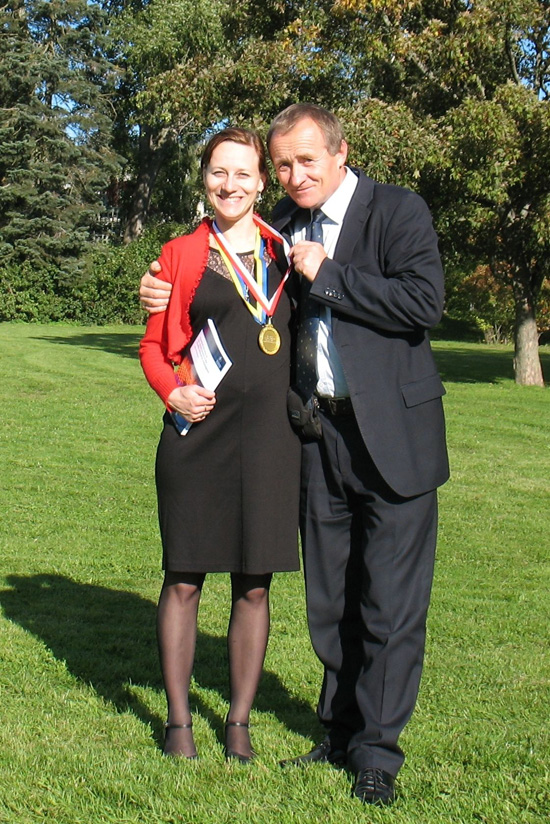 Z crk Agat po obronie jej doktoratu z biologii w Stockholm University (Sztokholm, wrzesie 2011)