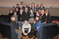 Jakub Malohlava (Ostrava) i Aleksandra Gonera w otoczeniu członków O/Cz PTMA. <br>Wystąpili 8 grudnia 2010 z wykładami odpowiednio 'Protonated water clusters' i 'Moja przygoda z CERNem'
