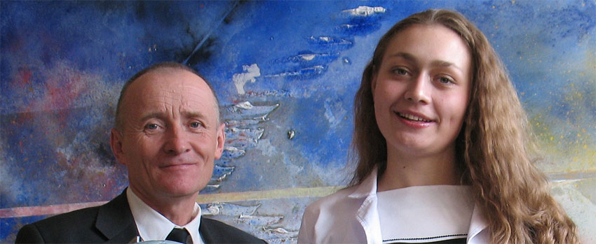 Bogdan Wszoek i Agnieszka Dymarek - nowa zaoga Planetarium 
Instytutu Fizyki AJD.